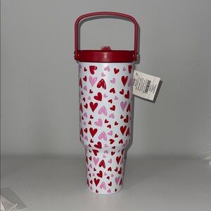 Heart Patterned Tumbler with HandleNWT